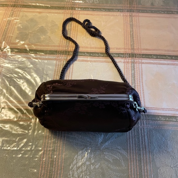 EXPRESS VINTAGE BROWN Embroidery design shoulder bag - Picture 4 of 4